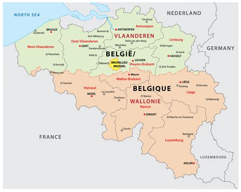 Belgium: Regions, Provinces, Arrondissements, Cities, .